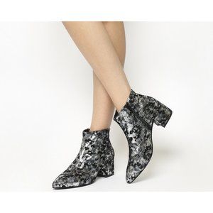 Vagabond Mya Ankle Heel Boots in Metallic Black Size 37